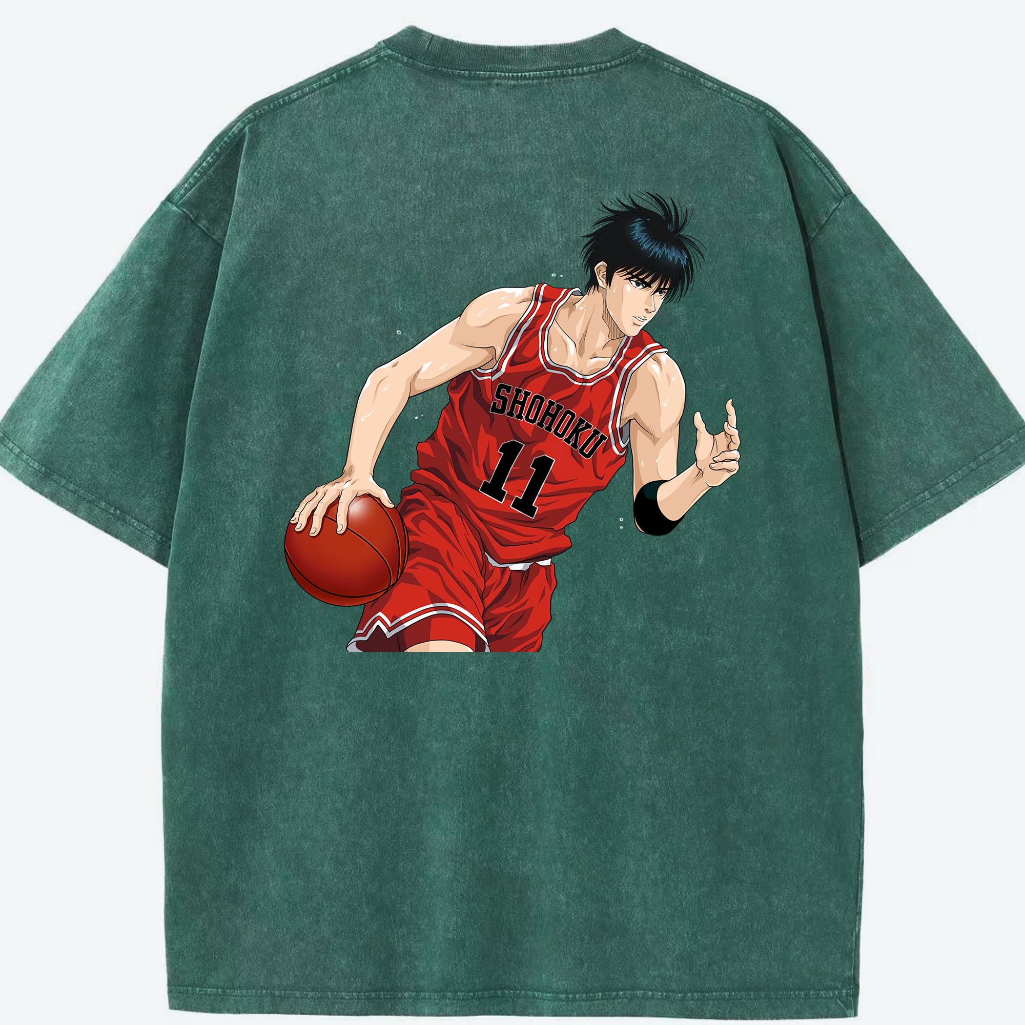 （画像用） SLAM DUNK／スラムダンク 綿100% ヴィンテージ風 半袖Tシャツ（背面プリント）